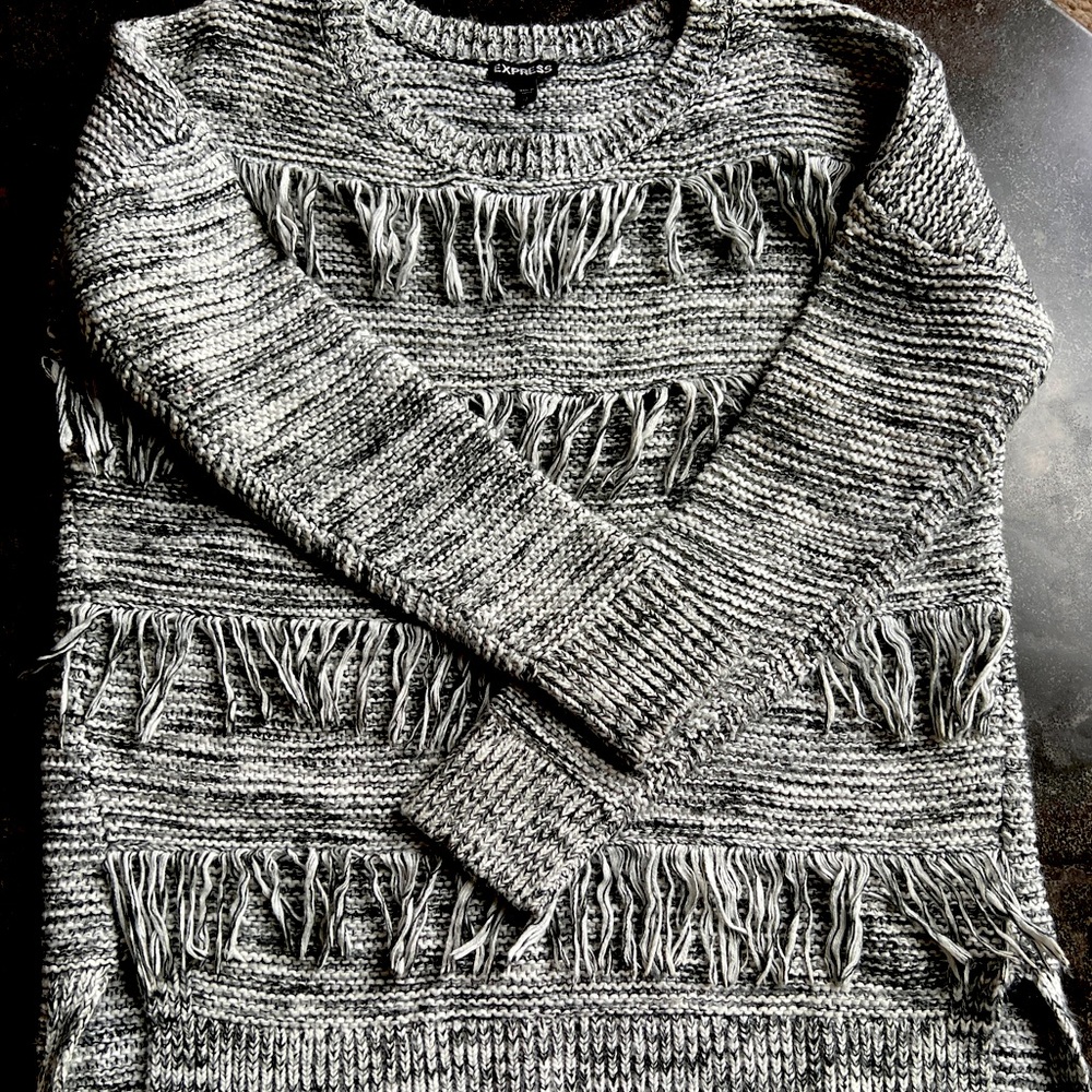 Express Fringe Sweater - Size Small/Medium